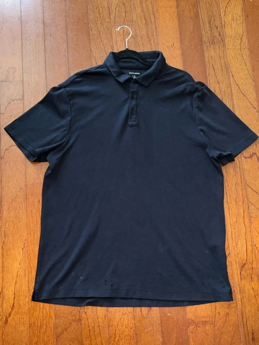 Banana Republic Polo Shirt Men’s XL Black 100% Cotton Logo Golf Preppy Office
